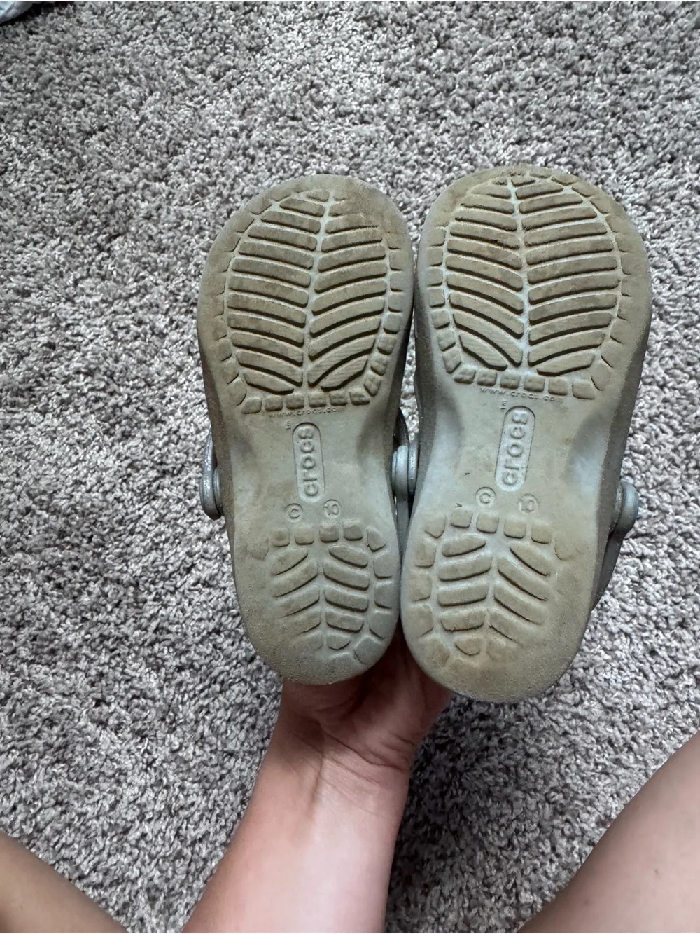 CROCS Gray Kids Slip-On Clogs with Princess Jibbitz